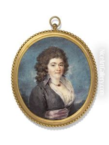 Countess Maria Ursula Franziska Esterhazy, Nee Von Hallwyl-mydorge, In Grey Dress With Pink Sash
