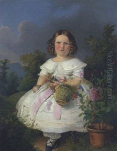 Kleines Madchen Mit Einem Blumenkorb Kleines Madchen Mit Einem Blumenkorb