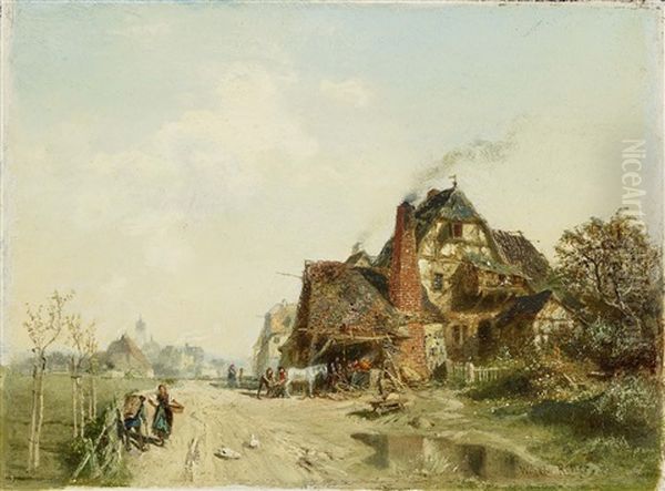 Blacksmiths In A Village Street - view 1