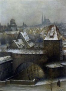 Blick Uber Die Dacher Von Nurnberg by Wilhelm Ritter
