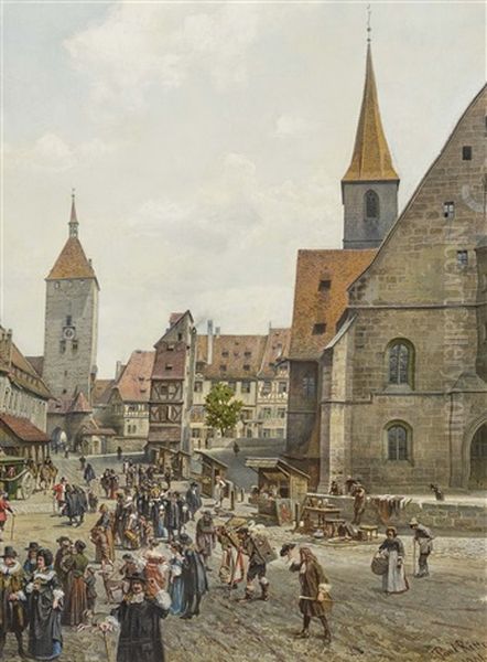 Market In The Period Of Gustav Adolf Ii - view 1