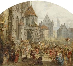 Procession Of The Crown Jewels Entering Nuremberg 1424 by Paul Ritter