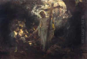 Christus Als Salvator Mundi (erloser Der Welt) Mit Einem Gefallenen Soldaten