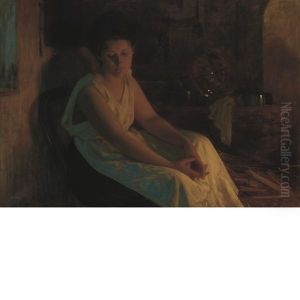 Woman By Firelight