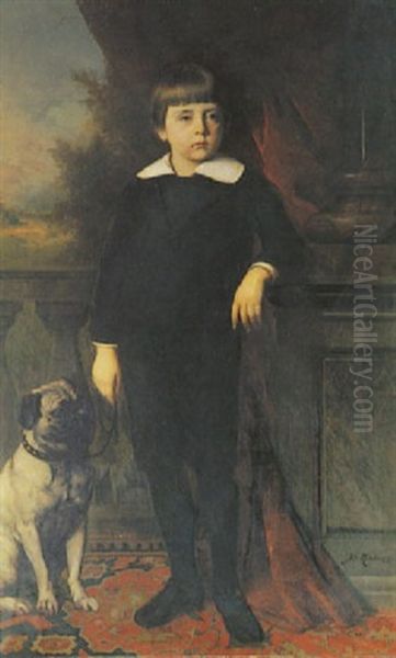 Bildnis Fritz Boehlers Mit Hund - view 1
