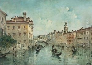 Canal Grande A Venezia by Giovanni Riva