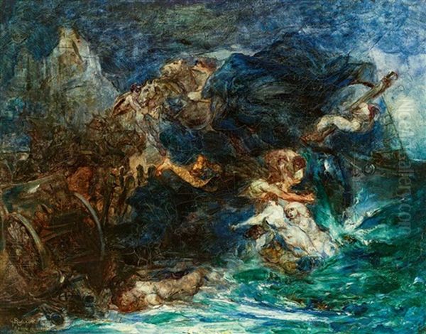 Schiffbruch In Einer Sturmischen Nacht - view 1