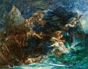 Schiffbruch In Einer Sturmischen Nacht
