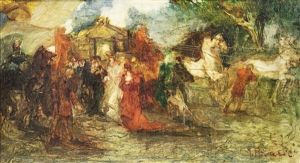L'arrivo Della Carrozza by Giuseppe Rivaroli