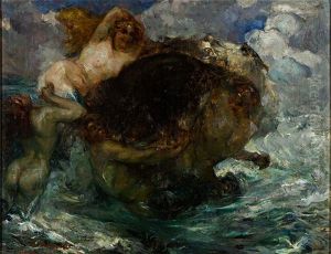 Zentaur Und Sirenen Beim Bade by Giuseppe Rivaroli