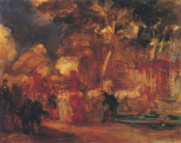 Scena Con Carrozza E Cavalieri, 1918 - view 1