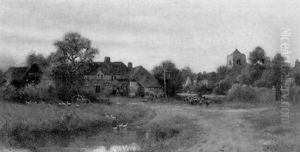 Village Of Bettiscombe, Dorset by Leopold Rivers