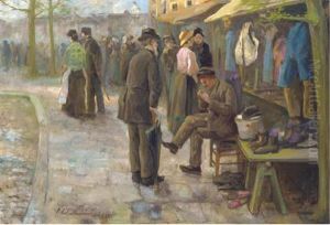 At The Market by Adriaan de la Riviere