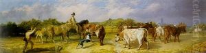 On The Road To Goucester Fair by Briton Riviere