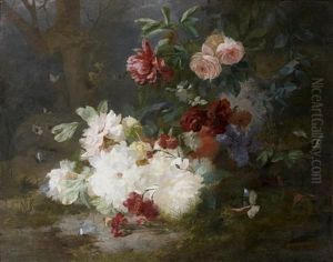 Jetee De Fleurs Dans Un Sous Bois