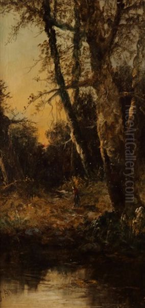 Figure In A Forest Interior - view 1