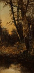 Figure In A Forest Interior