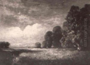 Extensive Landscape With Treesand Stream Extensive Landscape With Treesand Stream