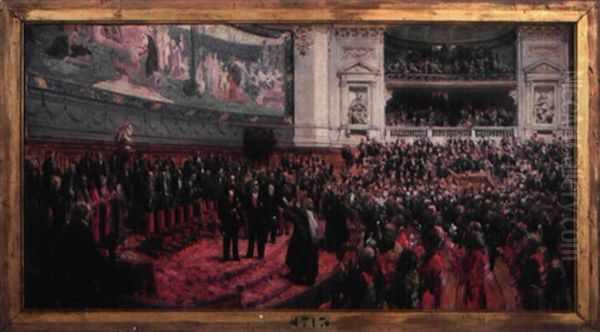 Jubile De Pasteur Se Trouvant A La Sorbonne (prepatory Study) - view 1