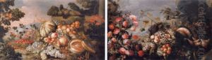 Natura Morta Con Fiori E Frutti by Marco Antonio Rizzi