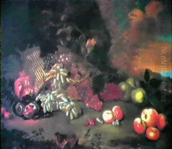 Natura Morta Di Frutta Su Sfondo Di Paesaggio - view 1