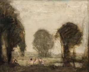 Figures In A Landscape by William George Robb