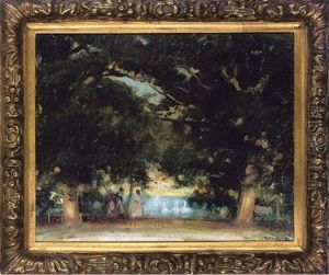 Feeding The Swans by William George Robb