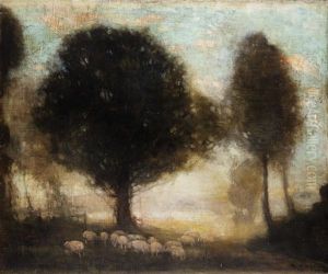Landscape With Sheep And Trees (+ Another; 2 Works)