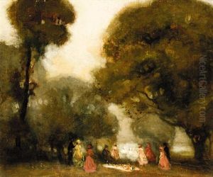 The Picnic (+ The Moonlight Sonata; Pair) by William George Robb