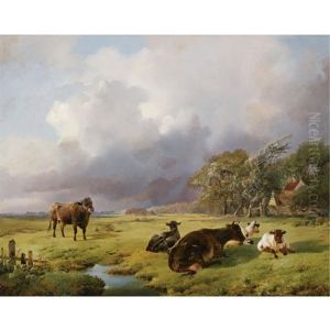 Cows In A Summer Landscape