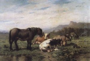 Dieren In Een Landschap