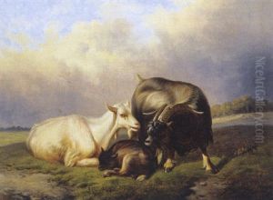 Landschap Met Geiten by Louis Marie Dominique Romain Robbe