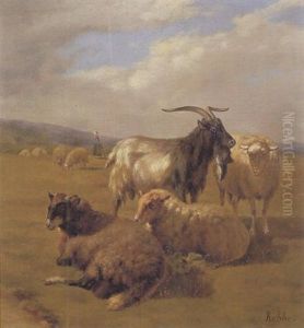 Bouc Et Moutons Dans Un Paysage Bouc Et Moutons Dans Un Paysage