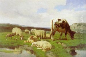 Schapen Aan De Drinkplaats Schapen Aan De Drinkplaats