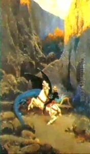 St Michel Terrassant Le Dragon by Moritz Friedrich Robbecke