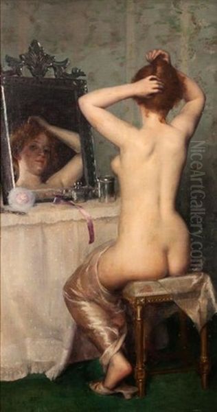 Jeune Femme Devant Son Miroir - view 1