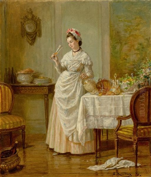 An Elegant Lady In An Interior - view 1