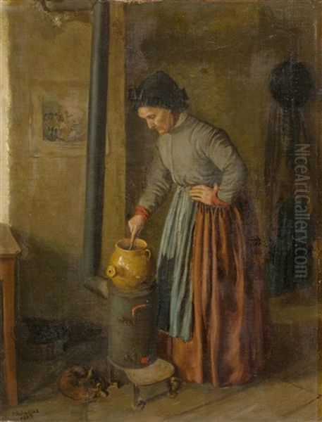 Woman Cooking In The Kitchen - view 1