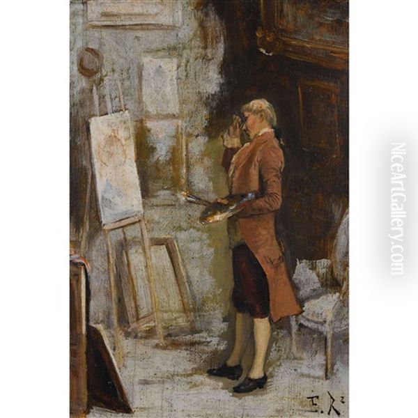 Der Maler Vor Seiner Staffelei - view 1