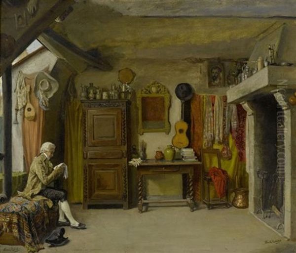 Interieurszene Mit Einem Poeten - view 1