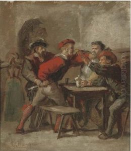 A Tavern Brawl by Emile Robellaz