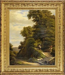 Promenade Dans Le Parc by Alphonse Robert