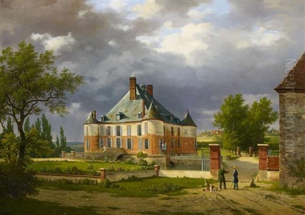 Ansicht Von Chateau Pouly Bei Troyes - view 1
