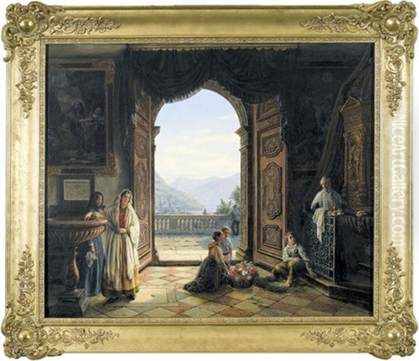 Im Atrium Der Kathedrale Von Lugano - view 1