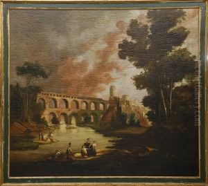 Pont Du Gard, Near Nimes France by Hubert Robert