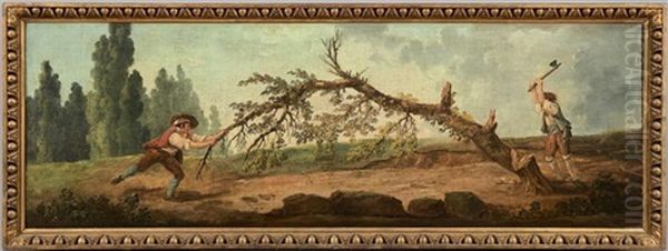 Les Bucherons, Personnages Pres D'une Riviere (2 Works) - view 1