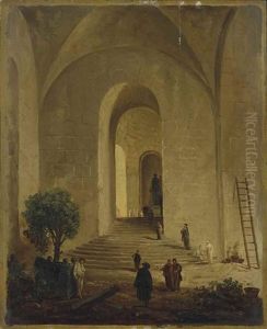 L"orangerie Du Chateau De Versailles by Hubert Robert