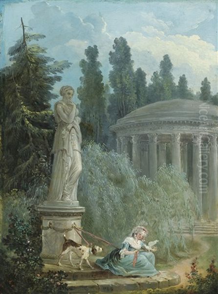 Jeune Femme Pres Du Temple De L'amour - view 1