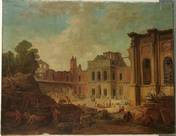 Dessinateur Dans Des Ruines - view 1