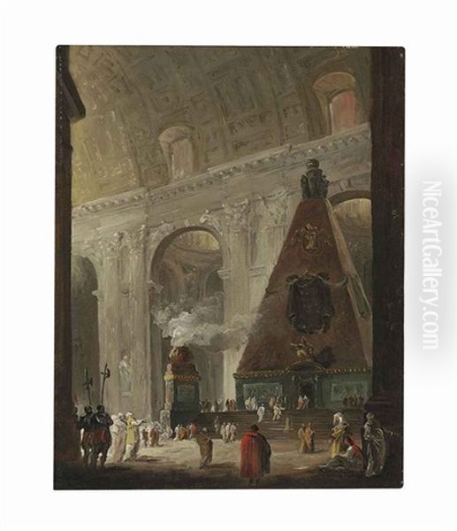 The Catafalque Of Pope Benedict Xiv In Saint Peter's, Rome - view 1